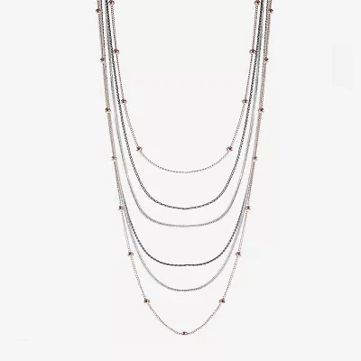 Liz Claiborne Layered Womens 17 Inch Strand Necklace