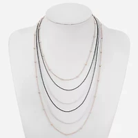 Liz Claiborne Layered Womens 17 Inch Strand Necklace