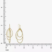 Monet Jewelry Gold Tone Textured Womens Drop Earrings