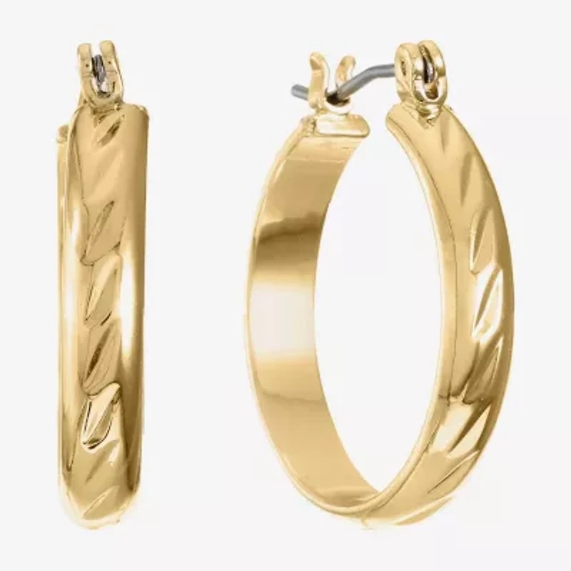 Monet® Gold-Tone Small Oval Hoop Earrings