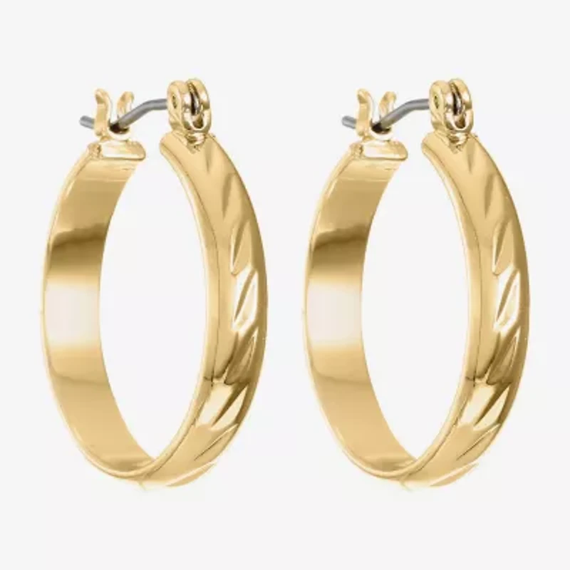 Monet® Gold-Tone Small Oval Hoop Earrings