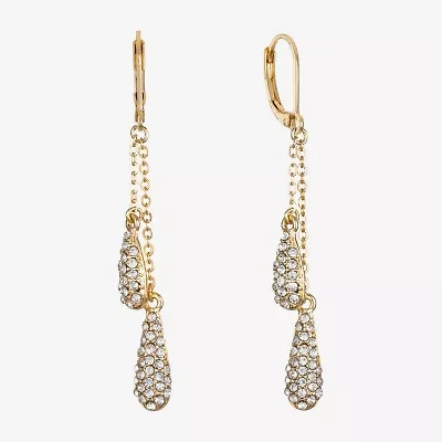 Monet Jewelry Gold Tone Linear Womens Drop Earrings