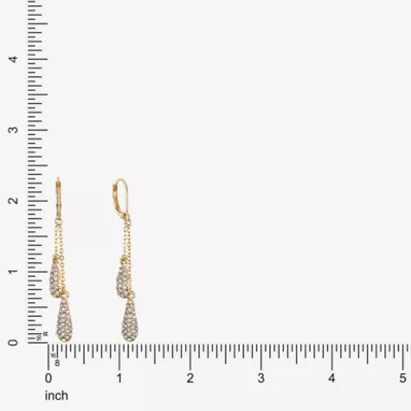 Monet Jewelry Gold Tone Linear Womens Drop Earrings