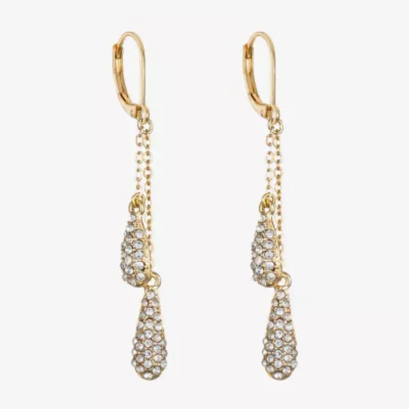 Monet Jewelry Gold Tone Linear Womens Drop Earrings