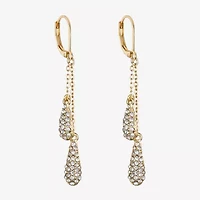 Monet Jewelry Gold Tone Linear Womens Drop Earrings