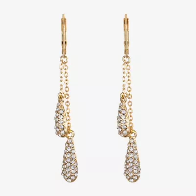 Monet Jewelry Gold Tone Linear Womens Drop Earrings