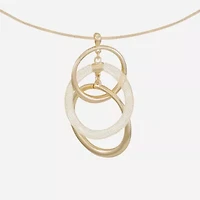 Liz Claiborne Womens Round 34 Inch Pendant Necklace