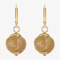 Monet® Gold-Tone Mesh Ball Drop Earrings