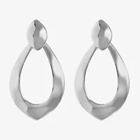 Liz Claiborne Silver Tone Womens Hypoallergenic Drop Earrings
