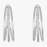Liz Claiborne Medium Womens 38.2mm Hypoallergenic Hoop Earrings
