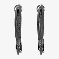 Liz Claiborne® Hypoallergenic Hematite Multi-Layer Hoop Earrings