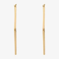 Liz Claiborne Gold Tone Womens 63mm Hypoallergenic Hoop Earrings