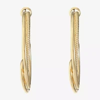 Monet Jewelry Gold Tone Twist Womens 40mm Hypoallergenic Hoop Earrings