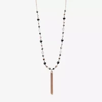 Liz Claiborne Tri Tone Womens Round 34 Inch Pendant Necklace