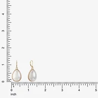 Monet Jewelry Womens White Simulated Pearl Drop Earrings