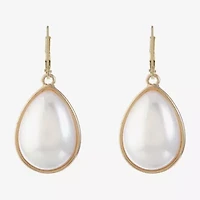 Monet Jewelry Womens White Simulated Pearl Drop Earrings