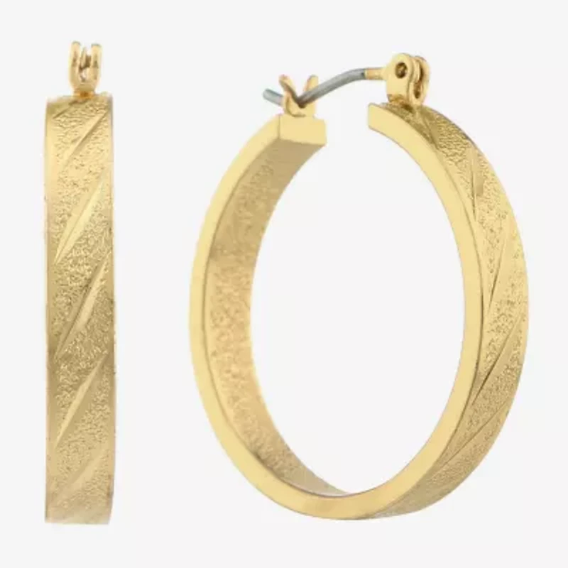 Liz Claiborne Womens 25.4mm Hypoallergenic Hoop Earrings