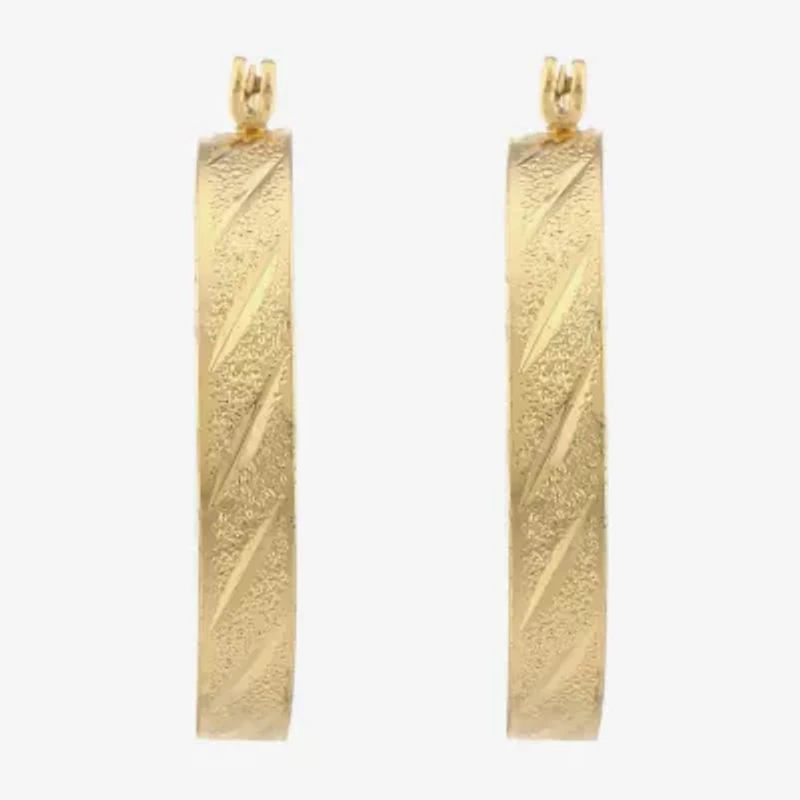 Liz Claiborne Womens 25.4mm Hypoallergenic Hoop Earrings