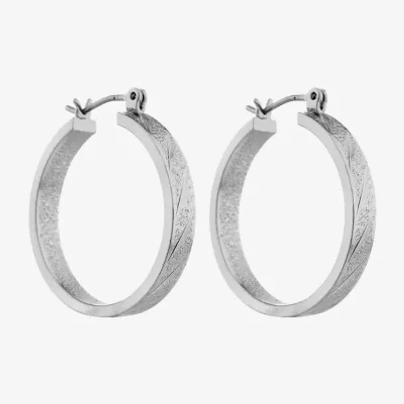 Liz Claiborne Womens 25.4mm Hypoallergenic Hoop Earrings