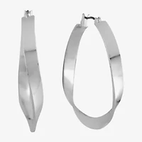 Liz Claiborne Ribbon Womens 36.5mm Hypoallergenic Hoop Earrings