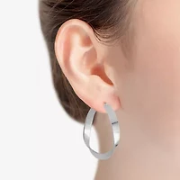 Liz Claiborne Ribbon Womens 36.5mm Hypoallergenic Hoop Earrings