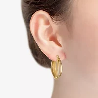 Liz Claiborne Textured Twisted Womens 38.1mm Hypoallergenic Hoop Earrings