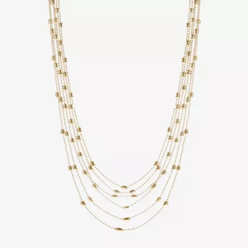 Liz Claiborne Layered Womens 18 Inch Strand Necklace
