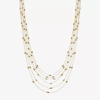 Liz Claiborne Layered Womens 18 Inch Strand Necklace