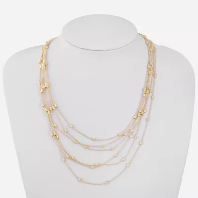 Liz Claiborne Layered Womens 18 Inch Strand Necklace