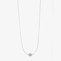 Monet® Silver-Tone Crystal Fireball Pendant Necklace