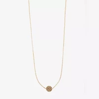 Monet® Silver-Tone Crystal Fireball Pendant Necklace