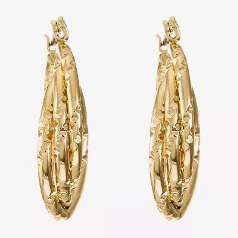 Liz Claiborne® Gold-Tone Small Twisted Hoop Earrings