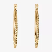 Monet® Gold-Tone 2-Row Hoop Earrings