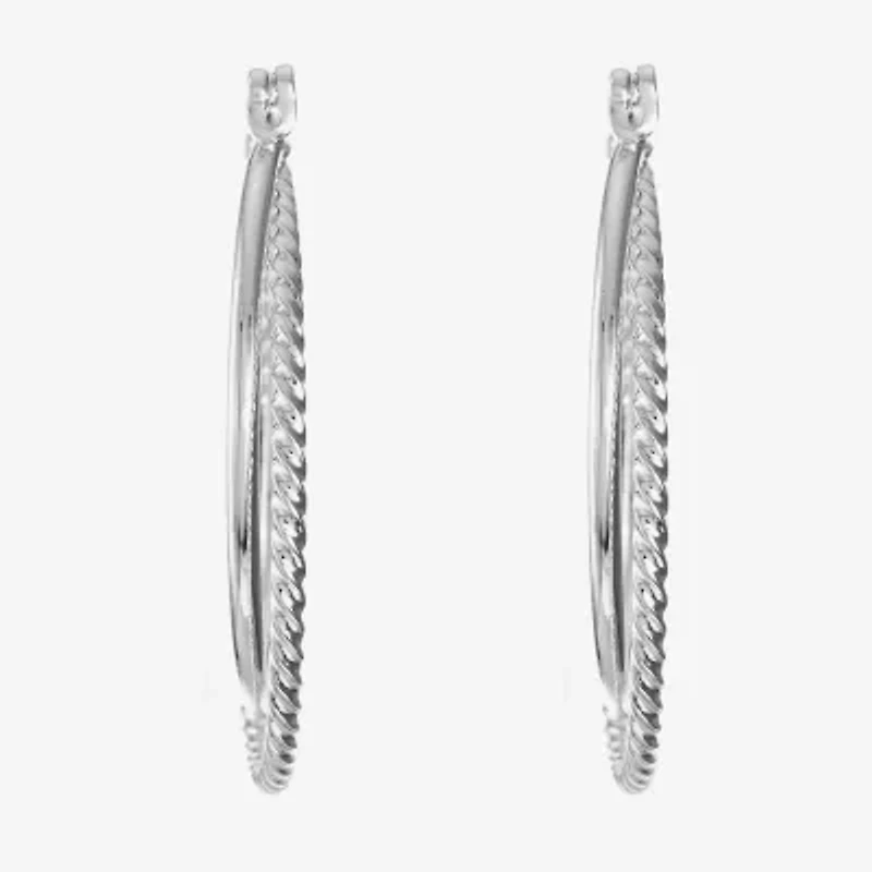 Monet® Gold-Tone 2-Row Hoop Earrings