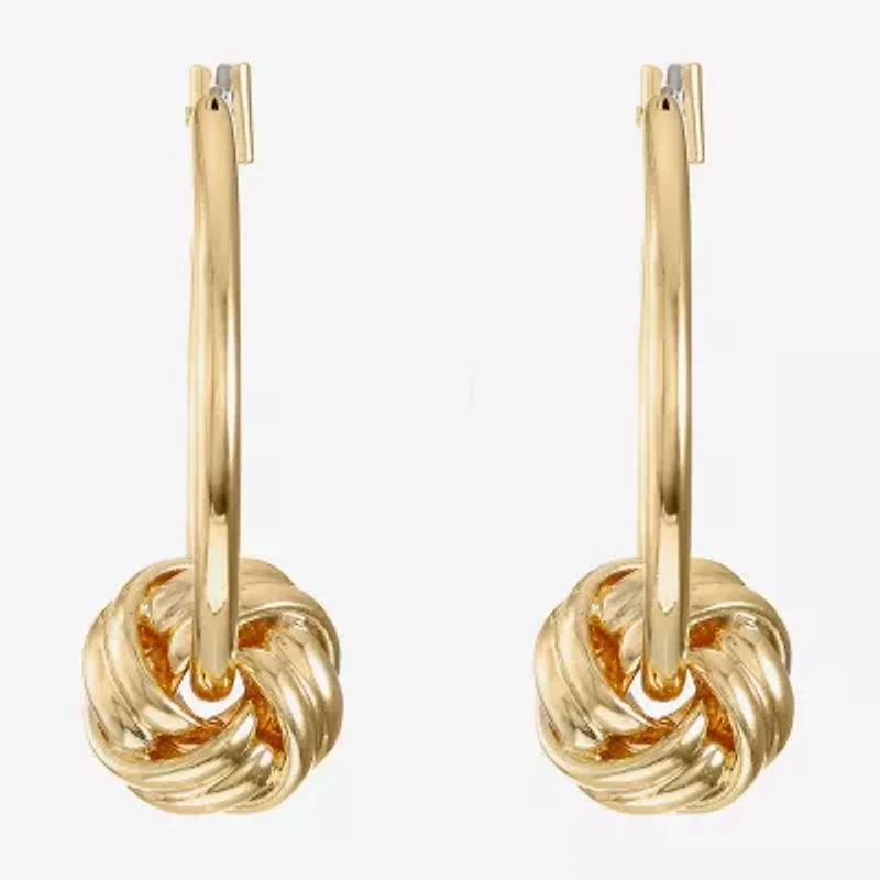 Monet® Gold-Tone Knot Hoop Earrings