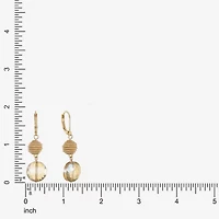Monet® Yellow Stone Gold-Tone Double-Drop Earrings
