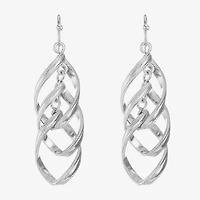 Liz Claiborne Twsited Orbital Womens Hypoallergenic Drop Earrings