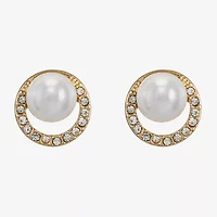 Monet Jewelry Simulated Pearl 15.7mm Stud Earrings
