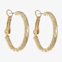 Monet Jewelry Gold Tone Womens 22mm Hypoallergenic Hoop Earrings