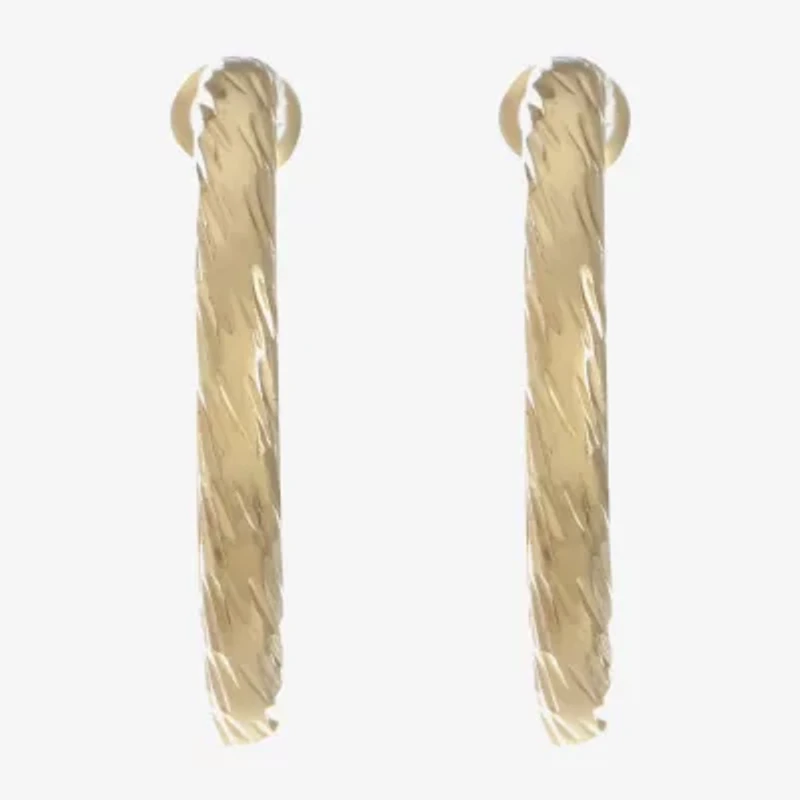 Monet Jewelry Gold Tone Womens 22mm Hypoallergenic Hoop Earrings