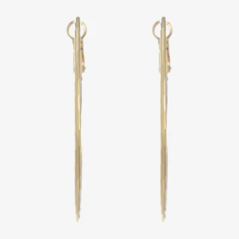 Monet Jewelry Gold Tone Thin Womens 52mm Hypoallergenic Hoop Earrings