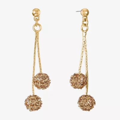 Monet Jewelry Gold Tone Womens Hypoallergenic Drop Earrings