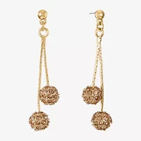 Monet Jewelry Gold Tone Womens Hypoallergenic Drop Earrings