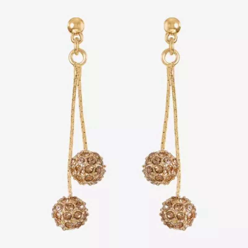 Monet Jewelry Gold Tone Womens Hypoallergenic Drop Earrings