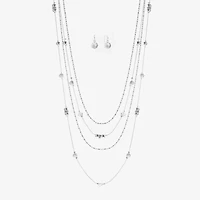 Liz Claiborne Multi-Strand Necklace And Drop Earring Womens 2-pc. Jewelry Set