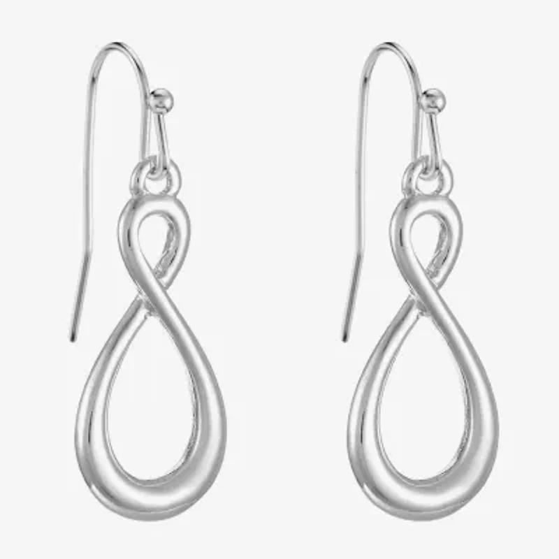 Liz Claiborne Silver Tone Womens Drop Earrings