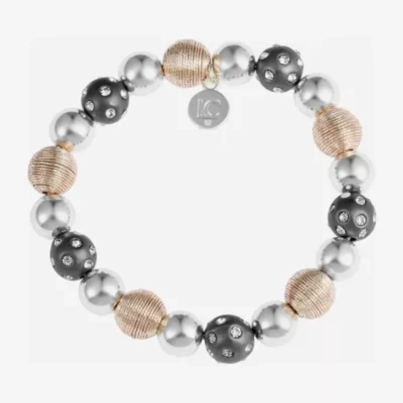 Liz Claiborne Tri Tone Womens White Stretch Bracelet