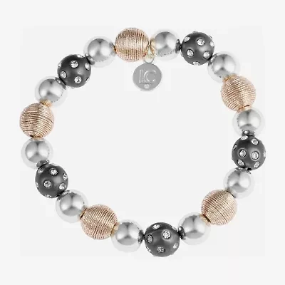 Liz Claiborne Tri Tone Womens White Stretch Bracelet