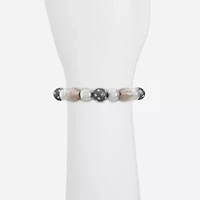 Liz Claiborne Tri Tone Womens White Stretch Bracelet