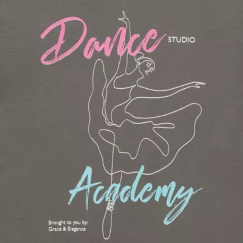 Dance Academy Oversized Tee Womens Crew Neck Long Sleeve Oversized Juniors Graphic T-Shirt